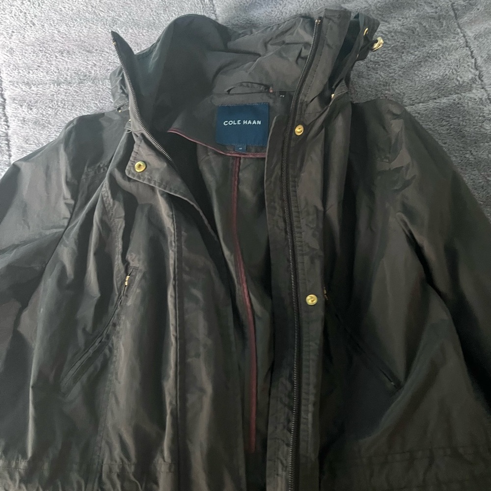 Cole Haan Men's Dark Gray Raincoat
